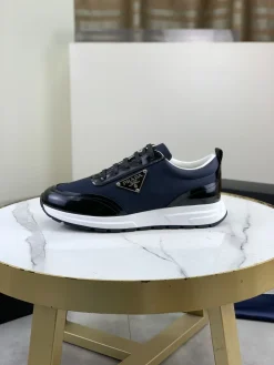 PRADA Sneakers & Trainers Nylon-Patent Leather (Navy-Black-White) EU38-44 C30202606032871139