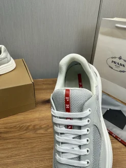 Alternative view of PRADA Sneakers & Trainers Patent Leather-Mesh (Grey-White-Red) EU38-45 C00202606032970129
