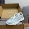 PRADA Sneakers & Trainers Patent Leather-Mesh (Light Blue-White) EU38-45 C00202606032883129