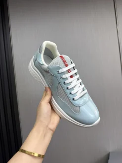 Alternative view of PRADA Sneakers & Trainers Patent Leather-Mesh (Light Blue-White) EU38-45 C00202606032883129