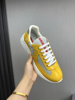 Alternative view of PRADA Sneakers & Trainers Patent Leather-Mesh (Yellow-White-Grey) EU38-45 C00202606032973129