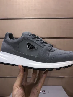 PRADA Sneakers & Trainers Suede-Leather (Gray-White-Black) EU38-45 B80202606032984129