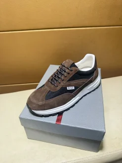 PRADA Sneakers & Trainers Suede-Mesh (Brown-Black-White) EU38-44 B80202606032995129