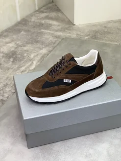 PRADA Sneakers & Trainers Suede-Mesh (Brown-Black-White) EU38-44 B80202606032996129