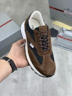 Alternative view of PRADA Sneakers & Trainers Suede-Mesh (Brown-Black-White) EU38-44 B80202606032996129