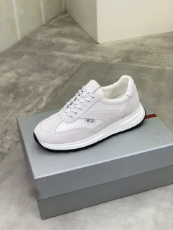 PRADA Sneakers & Trainers Suede-Mesh (White-Grey-Black) EU38-44 B80202606032998129