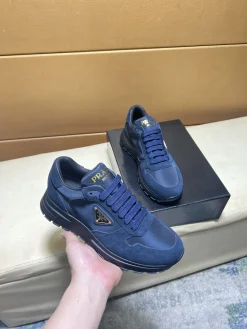 Alternative view of PRADA Sneakers & Trainers Suede (Navy Blue) EU38-44 B80202606032981129