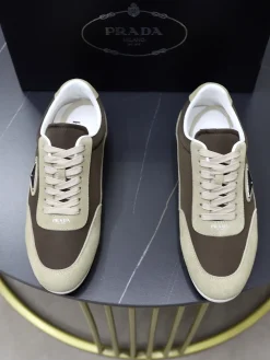 Alternative view of PRADA Sneakers & Trainers Suede-Nylon (Brown-Beige-White) EU38-44 B10202606033003109