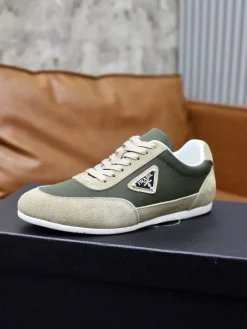 PRADA Sneakers & Trainers Suede-Nylon (Green-Beige-White) EU38-44 B10202606033004109
