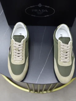Alternative view of PRADA Sneakers & Trainers Suede-Nylon (Green-Beige-White) EU38-44 B10202606033004109