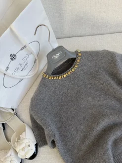 Alternative view of PRADA Sweaters & Knitwear Wool (Gray) B50202606011066119