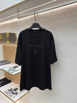 PRADA T-shirts & Vests Cotton (Black) S-XL A3020260613065389