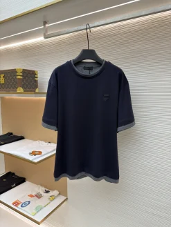 PRADA T-shirts & Vests Cotton (Navy-Gray) S-XL A2020260613002479