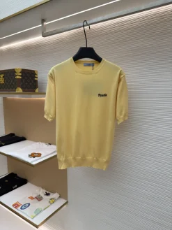 PRADA T-shirts & Vests Knit Cotton (Yellow) 48-54 A6020260613006689