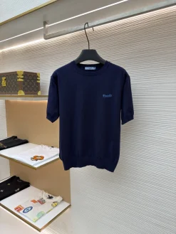 PRADA T-shirts & Vests Knit (Navy Blue) 48-54 A6020260613006789