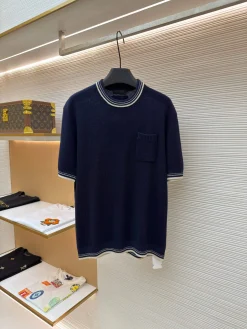 PRADA T-shirts & Vests Knit (Navy-White) S-XL B45202606130124119