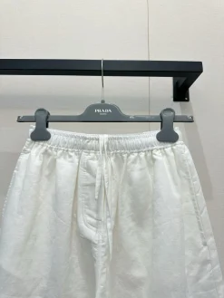 Alternative view of PRADA Trousers & Shorts Linen (White-Red) S-M-L B45202606011664119