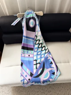 PUCCI Clothing Silk (Blue-Purple-Black-White) 36-42 F15202606010616219