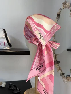 PUCCI Coats & Jackets Silk (Pink-White) One Size C25202606011860139