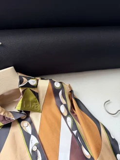 Alternative view of PUCCI Shirts & Polos Silk (Brown-Green-White-Black) 36-42 E16202606010640189