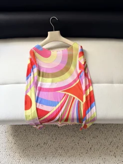 PUCCI T-shirts & Vests Silk (Red-Blue-Yellow-Pink-White) 36-42 A8520260601064299