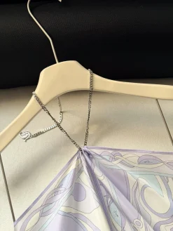 Alternative view of PUCCI T-shirts & Vests Silk (White-Purple) One Size C25202606010630139