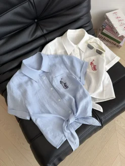 RALPH LAUREN Shirts & Polos Cotton (White-Light blue) B55202606011354119