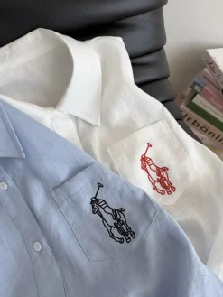 Alternative view of RALPH LAUREN Shirts & Polos Cotton (White-Light blue) B55202606011354119