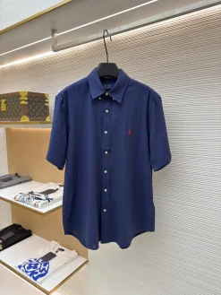 RALPH LAUREN Shirts & Polos Linen (Navy Blue) S-XL A4520260613082089