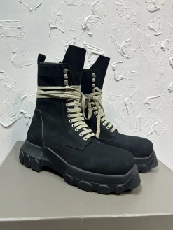 RICK OWENS Boots & Booties Suede (Black-Beige) EU39-46 D80202606033011179