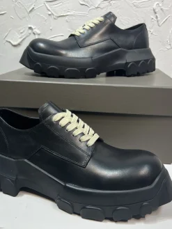 RICK OWENS Formal Shoes Leather (Black-Cream) EU39-46 C80202606033014149