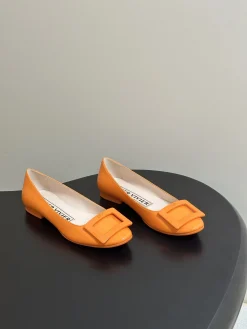 ROGER VIVIER Flats & Loafers Patent Leather (Orange) EU35-39 B90202606033023129