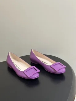 ROGER VIVIER Flats & Loafers Patent Leather (Purple) EU35-39 B90202606033024129