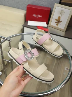 Alternative view of ROGER VIVIER Sandals & Mules Leather (Beige-Pink) EU35-40 B0020260603302799