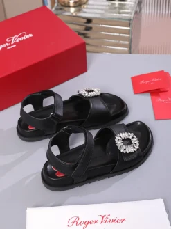 Alternative view of ROGER VIVIER Sandals & Mules Leather (Black-Silver-Red) EU35-41 B10202606033031109
