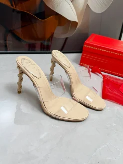 Alternative view of ROGER VIVIER Sandals & Mules Leather-PVC (Nude-Clear-Gold) EU35-39 B60202606033244119