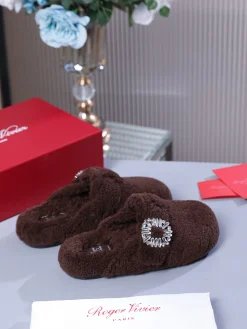 Alternative view of ROGER VIVIER Slides & Slippers Shearling (Brown) EU35-39 B30202606033035109