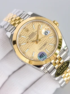 Alternative view of ROLEX Datejust Automatic (Gold-Blue-Green Dial) 40mm CLEAN A400202606040012469