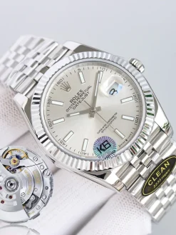 Alternative view of ROLEX Datejust Automatic (White-Silver-Green-Black-Blue-Grey Dial) 40mm CLEAN A300202606040034439