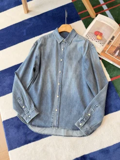 Alternative view of SAINT LAURENT Coats & Jackets Washed Denim S-M-L C45202606011830139
