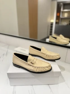 Alternative view of SAINT LAURENT Flats & Loafers Leather (Beige-Black) EU35-45 C20202606033046139