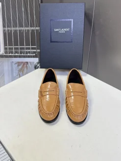 Alternative view of SAINT LAURENT Flats & Loafers Leather (Brown-Black) EU39-44 C20202606033051139