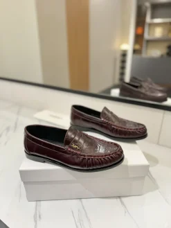 Alternative view of SAINT LAURENT Flats & Loafers Leather (Brown) EU35-45 C20202606033048139