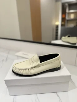SAINT LAURENT Flats & Loafers Leather (White-Black) EU35-45 C20202606033053139