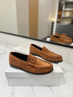 Alternative view of SAINT LAURENT Flats & Loafers Suede (Brown-Black) EU35-45 C20202606033058139