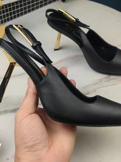 SAINT LAURENT Pumps & Heels Leather (Black-Gold) EU34-41 B80202606033059129
