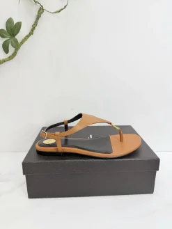SAINT LAURENT Sandals & Mules Leather (Brown-Black) EU35-42 B40202606033069109