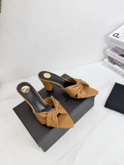 Alternative view of SAINT LAURENT Sandals & Mules Leather (Brown-Black) EU35-42 B40202606033070109