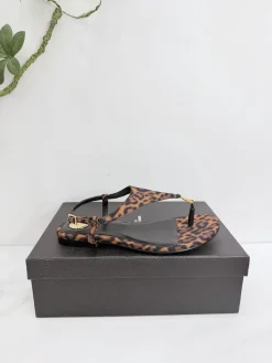SAINT LAURENT Sandals & Mules Leather (Brown-Black) EU35-42 B40202606033072109