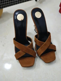 Alternative view of SAINT LAURENT Sandals & Mules Suede (Brown-Black) EU35-41 B50202606033078119